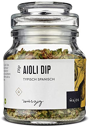 Wajos Aioli Dip vegan, 115g: typisch spanische Dips selber machen, Dip Würzmischung als Bestandteil von Gewürz Geschenksets
