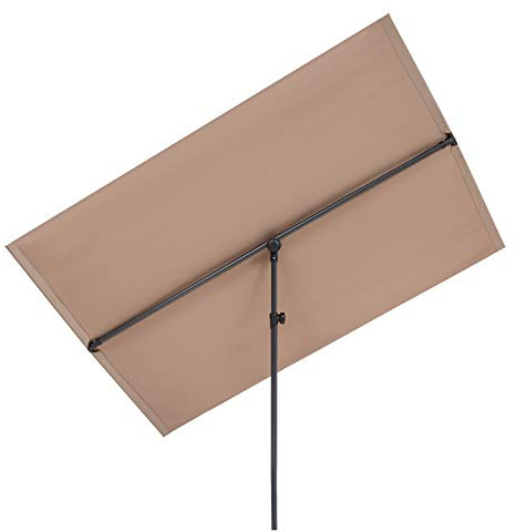 blumfeldt Flex-Shade - Parasole, Materiale: Poliestere, Fattore di Protezione UV: 50, Gamba di Appoggio in Alluminio, Idrorepellente, Superficie: 150x210 cm, Grigio Avorio