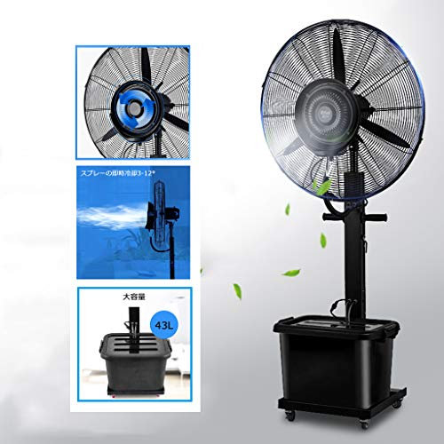 Ventilatore oscillante con kit di nebulizzazione, ventilatore a piedistallo oscillante ad alta velocità | Flusso d'aria per raffreddare il tuo negozio, garage o spazio di lavoro | Ventilatore reside