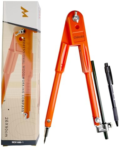 Chiloskit - Bussola resistente per la lavorazione del legno, per la lavorazione del legno, strumento per la scrittura e la marcatura, 25 x 90 cm