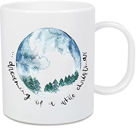 artboxONE Großer Kinderbecher White Christmas Hochformat von Angelina Amodeo - Weihnachten