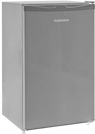 TELEFUNKEN Kühlschrank ohne Gefrierfach, Freistehend, 90 L Gesamt-Nutzinhalt, Kühlschrank klein mit Gemüsefach & 3 Ablagen, Temperaturregelung, LED Innenbeleuchtung, CF-31-121-S silber