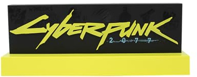 Neamedia The Character Company Cyberpunk 2077 Logo Light, Offizielle Lizenz, LED-Ambiente-Lampe für Wohnzimmer oder Büro, Kompatibel mit Handy, XBox, PS5 und PC, Geschenkidee