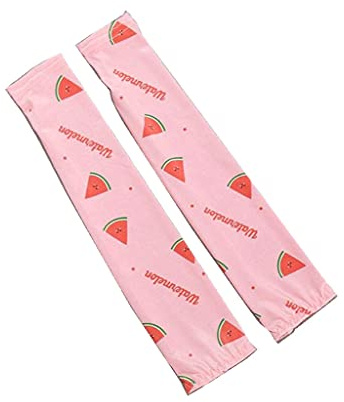 Uteruik Manchons de bras de protection UV pour enfants - Imprimé fruits - Protection solaire pour course à pied, cyclisme, conduite, golf, randonnée - 1 paire (#F)