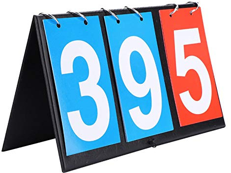 Joyzan Tragbare Anzeigetafel, 3 Digit Tisch Score Keeper Flipper Flip Anzeigetafel Sport Basketball Fußball Baseball Hockey Volleyball Portable Digitale Scorebord Wettbewerbs Sportanzeigetafel Zähler