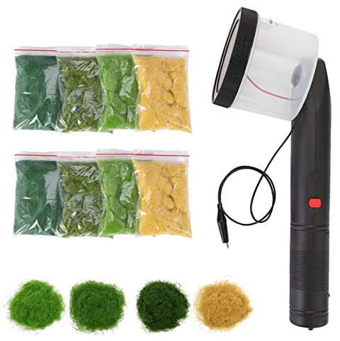 Mocoli Mini Statik-Graspose, Vier Farben 8 Stck Mini Beflockungsmaschine Applikator ABS Applikator mit rutschfestem Griff für DIY Landschaftsmodellierung Sandtisch-Modellierungshandwerkzeug