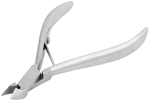 SS INSTRUMENTX Cuticle Nippers and Removers - Stainless Steel Professional Cutter - Nail Care Tools for Salon Manicure Pedicure Fingernails and Toenails at Home (Silver)