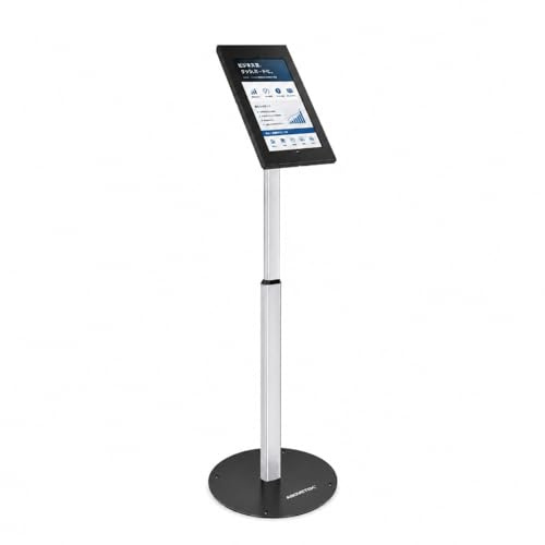 AboveTEK Support de Sol Antivol pour iPad, Sécurité Robuste pour Tablette PDV sur Pied, Réglable en Hauteur avec Mécanisme de Verrouillage pour iPad Air/Pro