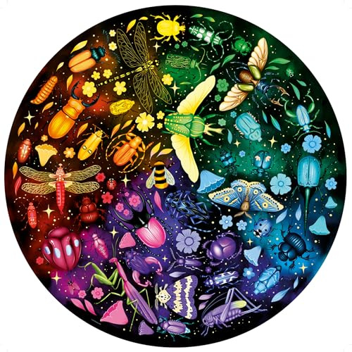Ravensburger Puzzle Circle of Colors Insekten - Rundes 500 Teile Puzzle | 500 Teile Rundpuzzle mit Tier-Motiv, Erwachsenenpuzzle, Durchmesser ca. 52 cm, Geschenk für Frauen und Männer