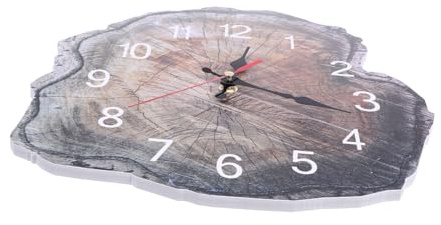 MAGICLULU Horloge Design Anneaux Annuels Décoration Silencieuse pour Salon Bureau Et Chambre