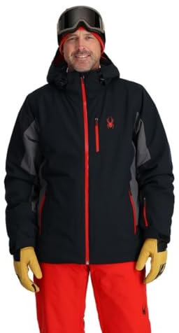 Spyder Herren Vertex Insulated Ski Hooded Snow Jacket Skijacke, Schwarz, 3XL