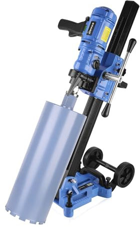 STAKO Professionelle handgeführte Diamant-Kernbohrmaschine mit neigbarem Bohrständer – Max. Bohrdurchmesser Ø202mm – 2100W Motor – 3-Gang-Getriebe – für Beton – 2730U/min – für Nass & Trockenbohrungen