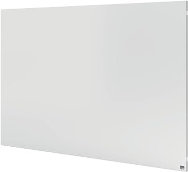 NOBO Infinity - Tableau Blanc Effaçable Sans Cadre, 900 x 600 mm, Grand Tableau Blanc Magnétique en Acier Réticulé sous UV, Facile à Nettoyer, coloris Blanc, 1915714