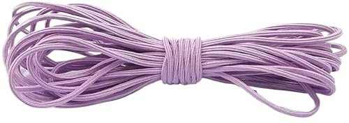 GIAYEU Elástico for Coser, 5 Metros, 2 mm, Banda elástica Redonda Colorida de Alta Elasticidad, Cuerda elástica Redonda, Banda de Goma, línea elástica, Accesorios de Costura DIY(Purple)