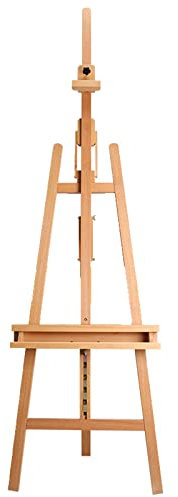 IUokLU Caballete de trípode Ajustable de Madera para Pintar Caballete de Estudio de Madera con Marco en A Caballete de Arte Grande con Soporte para Lienzo Fácil de,A-57 * 170