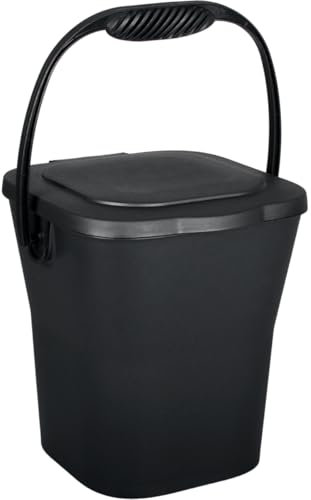 Biomülleimer Komposteimer 6L mit Deckel und Henkel für die Küche Biomüll Behälter