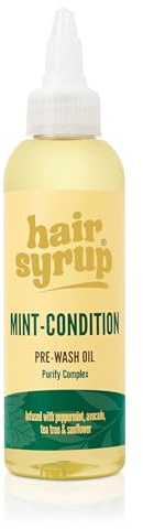 Hair Syrup | Mint Condition: Mint & Tea Tree Hair Oil | For Dry, Itchy or Sensitive Scalp | Cooling & Soothing Sensation | Peppermint Enriched | Vegan | 100% Natural | 300ml Pump Bottle Applicator