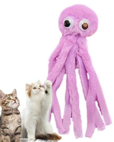 Kachtzuugen für Katzen, Beißspielzeug für Katzen – Plüschtiere Sachen für Katzen | Wirklich einzigartiges Organigramm für Kätzchen, Plüschkissen, Cartoon-Kraken, Cha Spielzeug