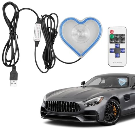 Bexdug Éclairage Ambiance Voiture | Luminaire LED Coeur Bordure,Décoration intérieure Automobile au néon pour Tableau de Bord Coffre fenêtre entrée Nuit Romantique fêtes
