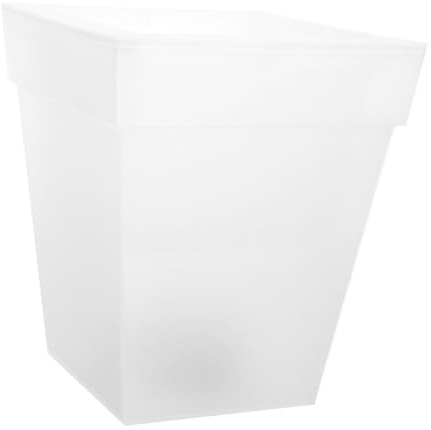 Veemoon Fioriera Solare Da Giardino Luminosa, Vaso Di Fiori Di Plastica Decorativo Luce Bianca, Piccolo Vaso Alimentato a Energia Solare Per Cortile e Patio