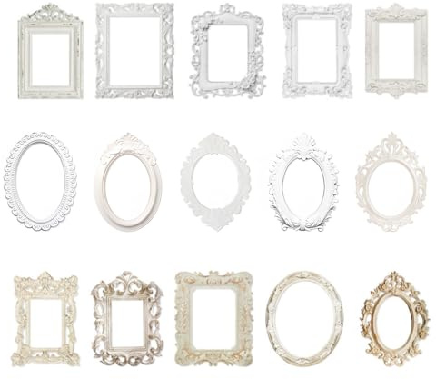 YUVKIN 30 STK Mini Fotorahmen Scrapbooking Karte Deko Vintage Spitze Bastelpapier Scrapbook Zubehör Papier für Fotoalbum Tagebuch Notizbuch Sammelalbum Bullet Journal DIY Kunst und Handwerk
