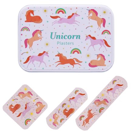 Children's plasters in a tin (30 pcs) - Unicorn