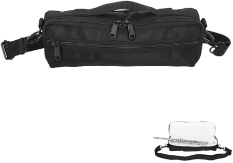 Hoement Praktische Canvas Piccolo Tasche zur Aufbewahrung von Piccolo Instrumenten mit Plüschfutter Leicht und Handlich für Outdoor Einsatz