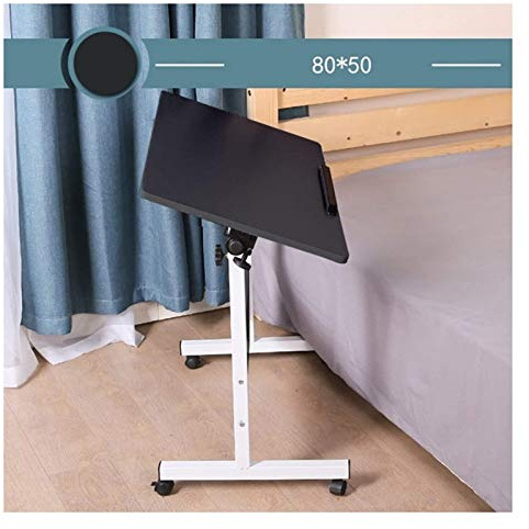 Verstellbarer C-förmiger Laptoptisch, tragbarer Nachttisch für Home Office, rollbarer Beistelltisch für Sofa und Bett, vielseitiges Betttablett, modernes Design, leicht zu bewegen