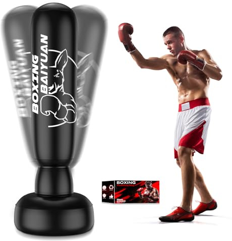 Freestanding Punching Bag for Adults Teens, 71'' Inflatable Boxing Bag with Stand, Kick Boxing Training Equipment for MMA, Muay Thai, Kickboxing, Fitness for Beginners