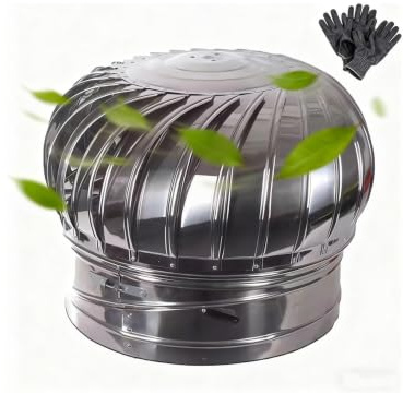201 Comignolo girevole in acciaio inox, anti-corrente d'aria(2.9)