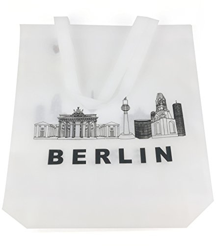 Starlet24 Berlin Jutebeutel Hipster Tasche Shopper Stofftasche Einkaufstasche Freizeittasche Beutel Souvenir Andenken Einkaufsbeutel #100927 Weiß