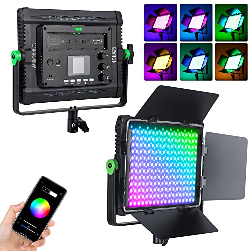 VILTROX 30W RGB LED Photography Light Panel, Bi-Color Variable 2800K~6800K with APP Control for Video Photography, CRI97+ TLCI97 Led Video Light Panel +Barndoor, NO Light Stand (weeylite WP35)