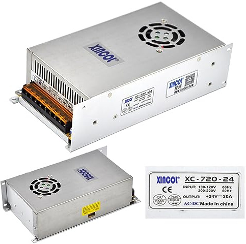 XINCOL 30A 720W Interrupteur transformateur de tension commutateur d'alimentation AC 110V/220V a DC 24V pour rubans a led bande