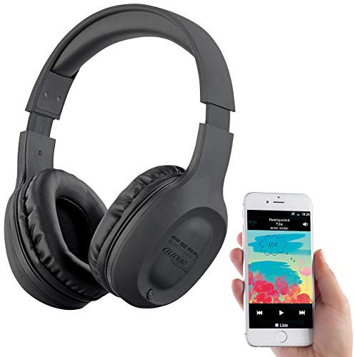 auvisio Casque Supra-Auriculaire Bluetooth 5 : MP3, FM, Batterie, Connexion Automatique, 22 Heures (Radio, Cartes Mémoire)