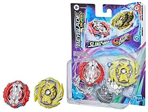 BeyBlade Burst Surge Dual Collection Pack Hypersphere Dusk Spryzen S5 und Slingshock Force Wolborg Kreisel Spielzeug - 2 Kampfspiel-Tops