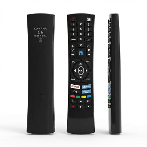 Dakana Fernbedienung für Medion RC1822 Smart TV – Passend für Life X-Serie MSN 30026550 X15515 X16503 MD31510 – Mit Netflix & Prime Video Tasten – Keine Einrichtung erforderlich