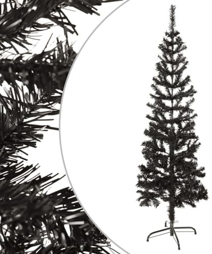 ZEYUAN Schlanker Weihnachtsbaum, Tannenbaum Künstlich, Christbaum, Christmas Tree, Tannenbäume, Weinachts Baum, Schwarz 150 cm