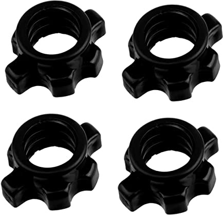 Barbell Clips 4 Pcs black screws exercise handles non-slip gym accessories Barbells- Lock Collar Nut screw cap lock ring dumbbell bar collar dumbbell bar gym machines for home