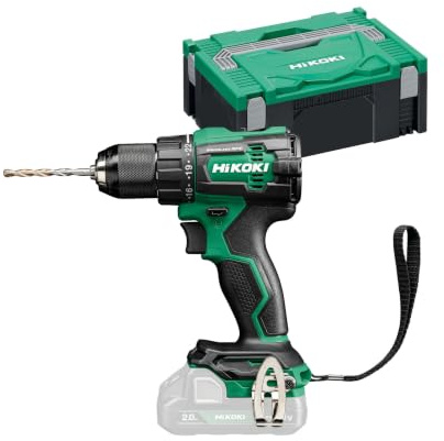 HiKOKI Akku-Schlagbohrschrauber - 18 V, 70 Nm Festdrehmoment - Bürstenloser Motor, LED-Licht, kompaktes Design, Zwei-Gang-Schlagmechanismus, ergonomischer Griff - Inkl. Koffer - Ohne Akku & Ladegerät