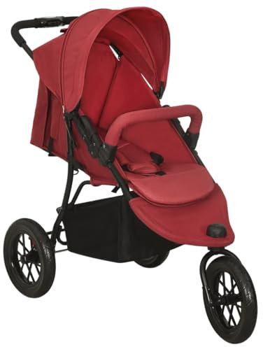 vidaXL Kinderwagen Rot Stahl
