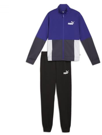 PUMA Colorblock Poly Suit cl B, Jungen Trainingsanzug, Lapis Lazuli, 676373