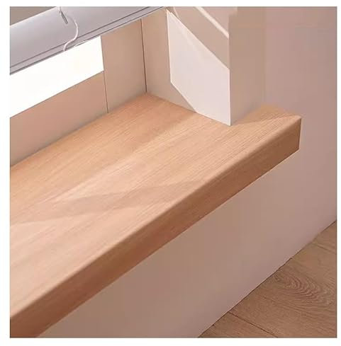 Fensterbank Dekorative Fensterbank-Abdeckung für Wohnzimmer/Büros/Hotel, Finish aus Massivholzimitat, robuste Fensterbank-Abdeckung für Erkerfenster, individuelle Größe ( Color : 1# W 25cm/9.8in , Siz
