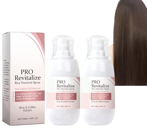 Dyceittdia 2pcs Hair Helper Spray, Spray de arroz para el Cabello, Fortalecedor del Cabello, Nutre e hidrata el Cabello, Spray Acondicionador fortalecedor del Cuero Cabelludo, 2pcs*50ml, hair2