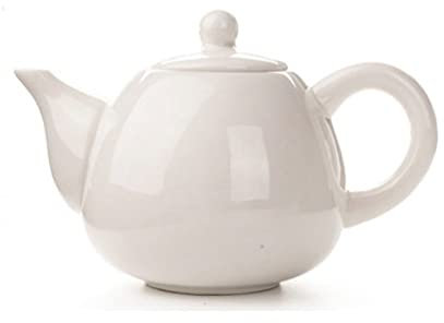 Teiera artigianale, 200 ml, ad alta cottura a oltre 1300 °C, ideale per la preparazione del tè, teiera in porcellana bianca