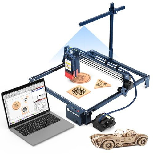 SCULPFUN S30 Pro Max 20W Graveur Laser avec Assistance Pneumatique Automatique, Caméra CAM500, Machine de Gravure Laser de 0.08x0.1mm pour Bois et Métal