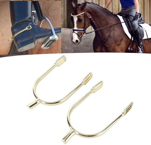 Yctze Jugendmädchen-Cowboy-Sporen mit B Rowels, Damen-N-plattierte Sporen mit Zinklegierung, Silber H (Gold)