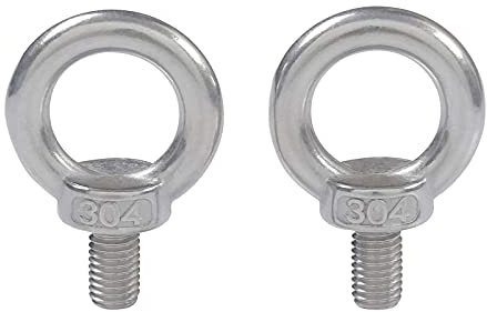 Augenschraube, Schulter-Augenschraube, Langschaft-Hebering-Augenschrauben, Schulter-Augenschraube, M10-Augenschrauben, Hardware-Augenmutter mit Außengewinde aus Edelstahl 304 for Aufhängen, 2 Stück(M1