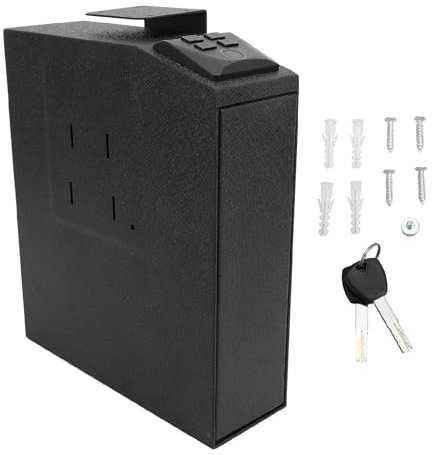 Topyond Biometric FingerPrint Safe, Quick Access, Wall Mountable, Security Lock Box for Guns, Keyless Entry, Fingerprint Access, for Home, Office, Vehicles