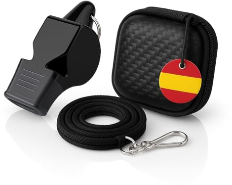 MY WAVE DZ Fischietto Professionale Arbitro 120dB - Senza Palla, con Custodia Rigida Protettiva e Boquilla in Gomma Antiscivolo | Ideale per Allenatore Calcio, Basket, Sicurezza e Emergenza