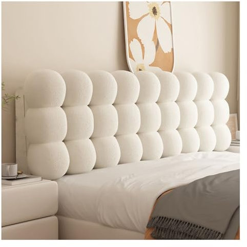 haohang Kopfteilkissen, Gepolstertes Wandpaneel, An Der Wand Montiertes Kopfteil, Stützkissen Zum Sitzen Auf Dem Bett, Lesen Und Entspannen Im Schlafzimmer Und Wohnzimmer(Creamy White,79in*24in)